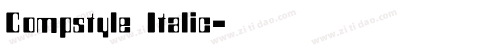 Compstyle Italic字体转换